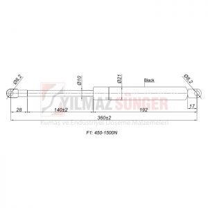 Gaz spring 450-1500 NW