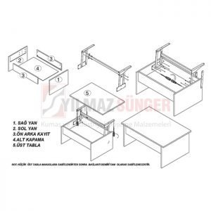 Small coffee table mechanism