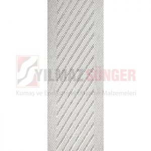 Mattress edge tape herringbone white 1