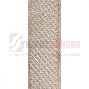 Mattress edge tape herringbone beige 1