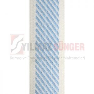 Mattress edge tape herringbone aqua