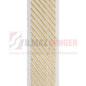 Mattress edge tape herringbone gold 1