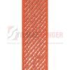 Mattress edge tape herringbone silvery orange 1