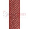 Mattress edge tape herringbone silvery red 1