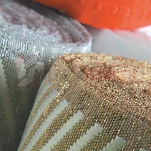 Mattress edge tape herringbone aqua