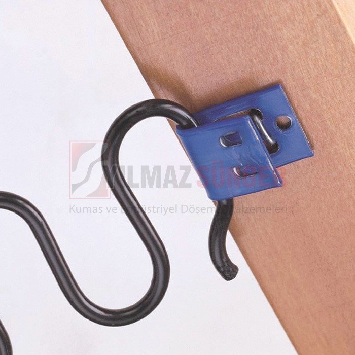 Zigzag spring clip metal (plastic covered)